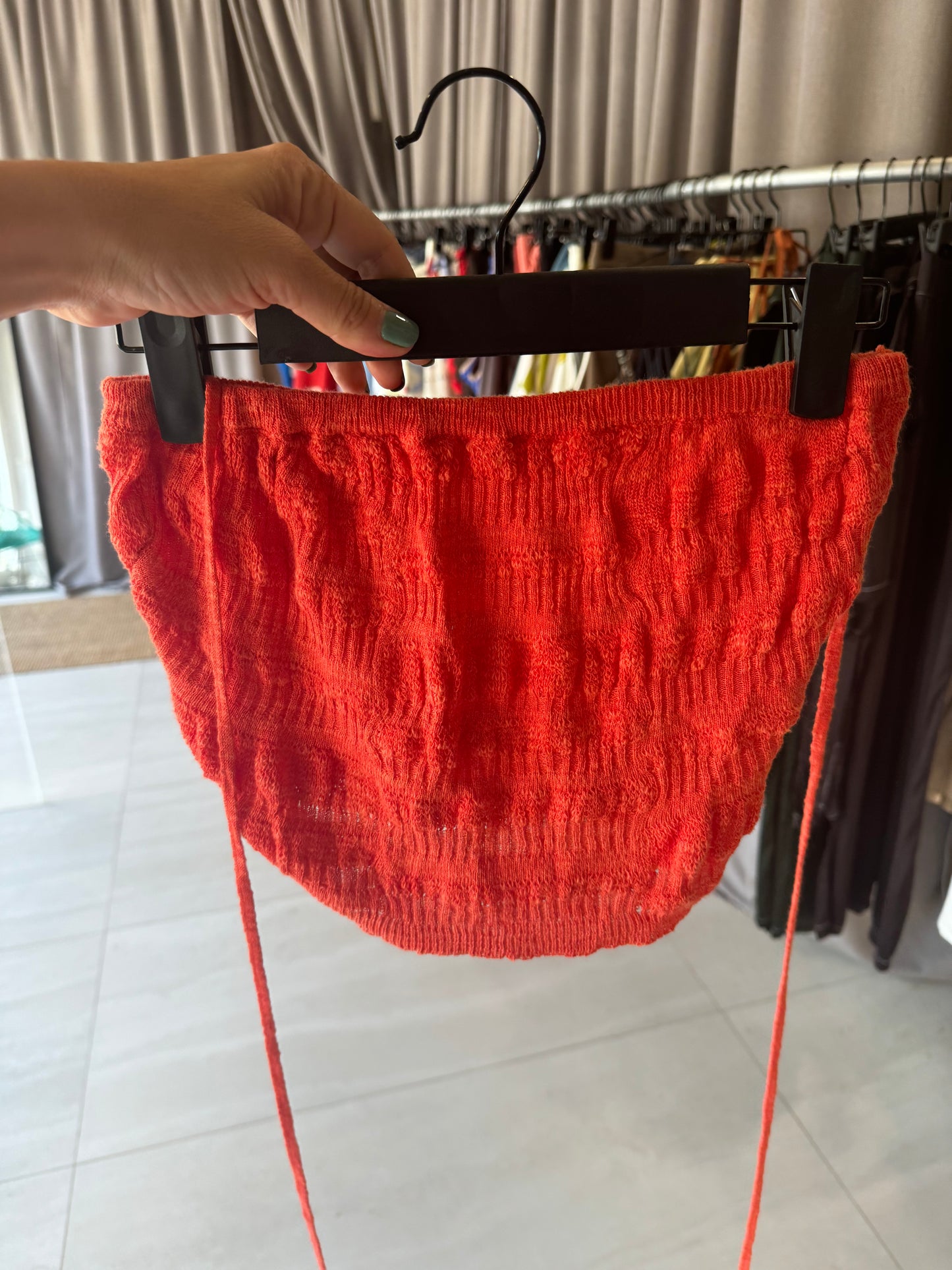 Nia red woven knit set