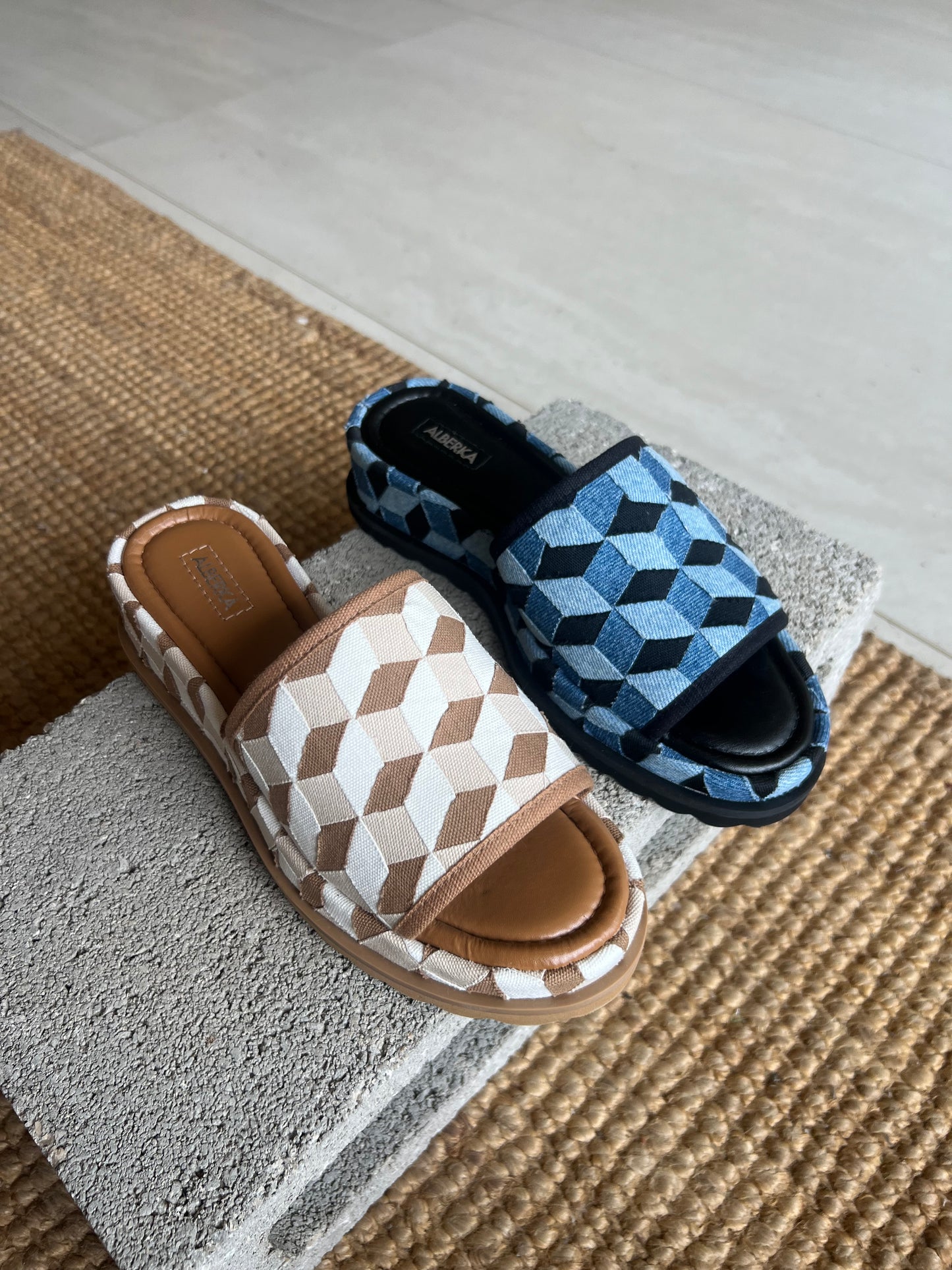 Zinc Alberka shoes - woven denim slides