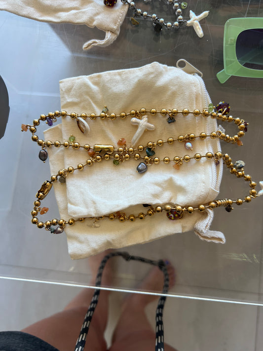 Beach junk necklace