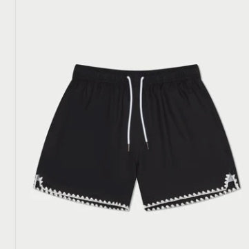 Black stitch swim short